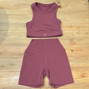 SET Active Sportbody Top + Shorts XS